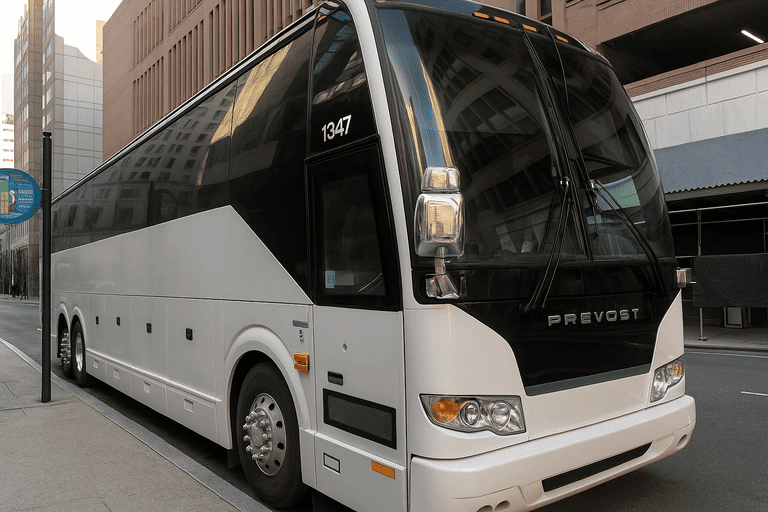 a Charter Bus Rental Dayton coach bus