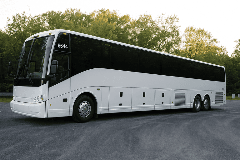 exterior of Charter Bus Rental Dayton coach bus