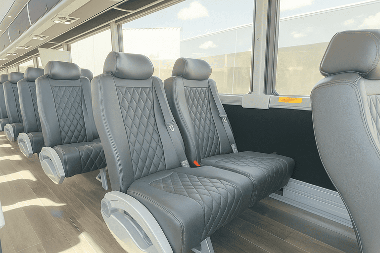 interior of Charter Bus Rental Dayton charter bus